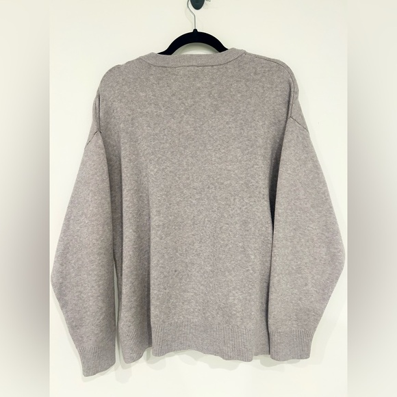 Orange Kiss Women’s Gray Sweater with Golden Puppy Dog Design Size 1X - Picture 7 of 7